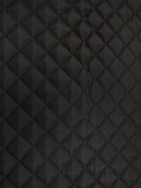 Quilted Polyester Batting Upholstery Fabric / Charcoal / Sold By The Yard - 0