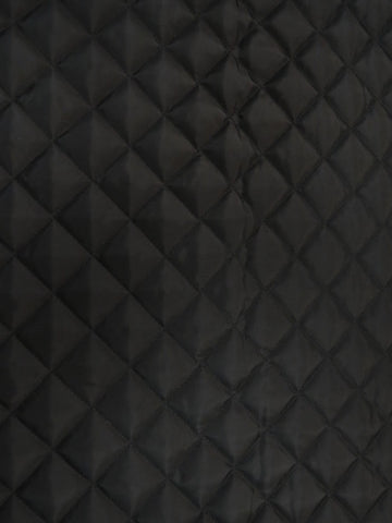 Quilted Polyester Batting Upholstery Fabric / Charcoal / Sold By The Yard - 0