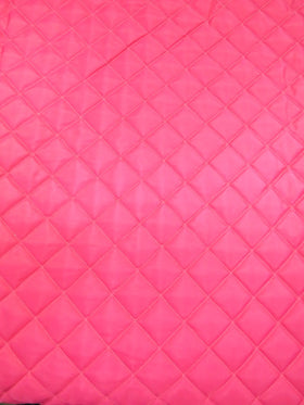 Buy fuchsia Quilted Polyester Batting Upholstery Fabric / Black / Sold By The Yard