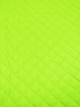 Quilted Polyester Batting Upholstery Fabric / Lime Green