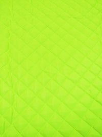 Quilted Polyester Batting Upholstery Fabric / Lime Green