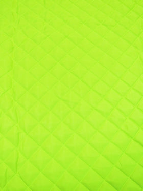 Buy lime-green Quilted Polyester Batting Upholstery Fabric / Black / Sold By The Yard