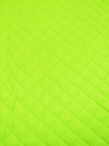 Buy lime-green Quilted Polyester Batting Upholstery Fabric / Black / Sold By The Yard
