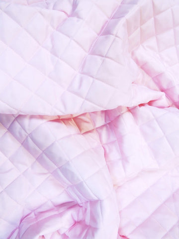 Quilted Polyester Batting Upholstery Fabric / Light Pink - 0