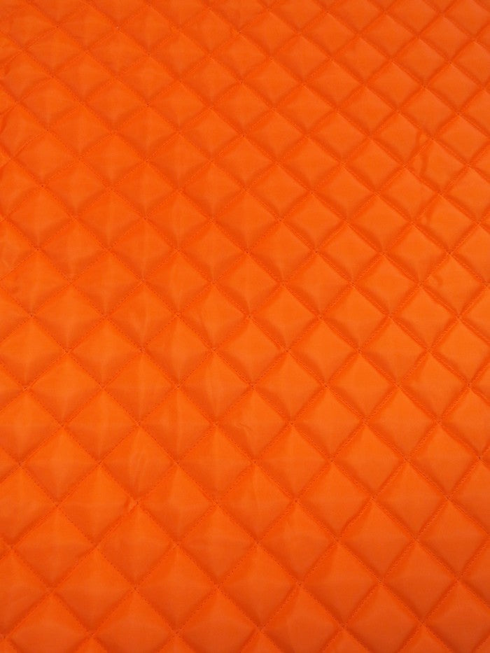 Quilted Polyester Batting Upholstery Fabric / Orange