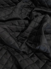 Quilted Polyester Batting Upholstery Fabric / Black / Sold By The Yard (Off-Lot)