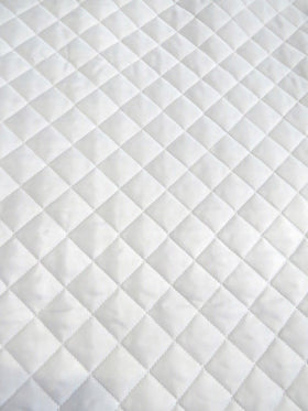 Quilted Polyester Batting Upholstery Fabric / White / Sold By The Yard (NEW LOT)