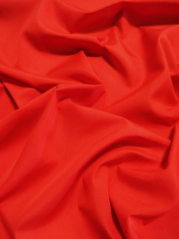 Poly Cotton Solid Fabric / Red / 100 Yard Bolt