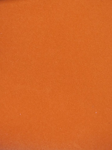 ORANGE Heat Transfer Apparel Flocking Suede PVC Backed Fabric / Sold by the Yard