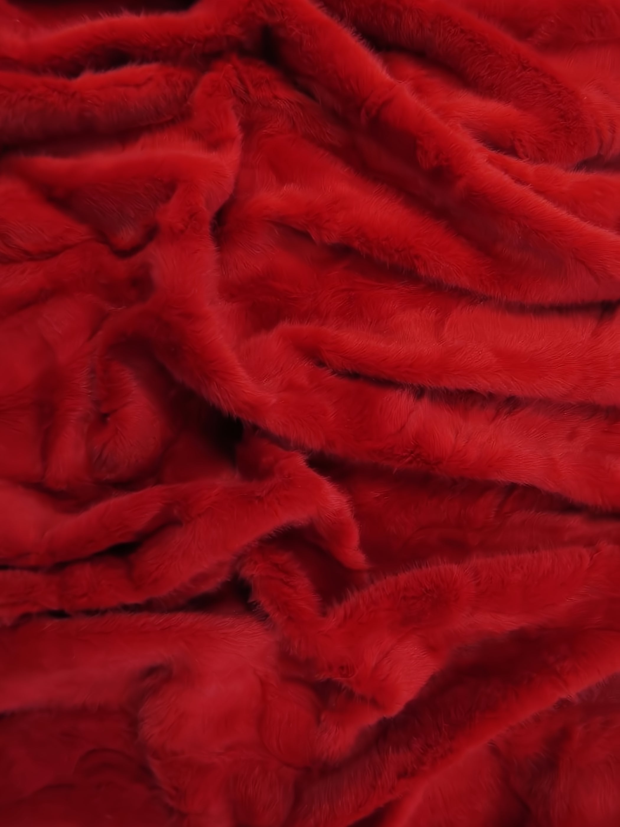 Bunny Rabbit Ultra Soft Snuggle Minky / Fire Red | Big Z Fabric