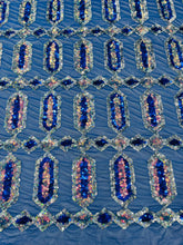 Jewel Iridescent Sequin Stretch Mesh Fabric / Sold by the Yard