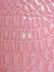 Vinyl Faux Fake Leather Pleather Embossed Shiny Alligator Fabric / Pink / By The Roll - 30 Yards
