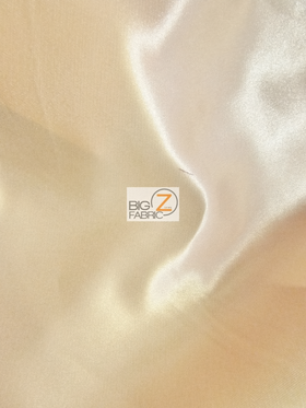 Solid Shiny Bridal Satin Fabric / Champagne / Sold By The Yard