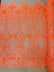 Shell Damask Iridescent Sequin Stretch Mesh Fabric / Sold by the Yard
