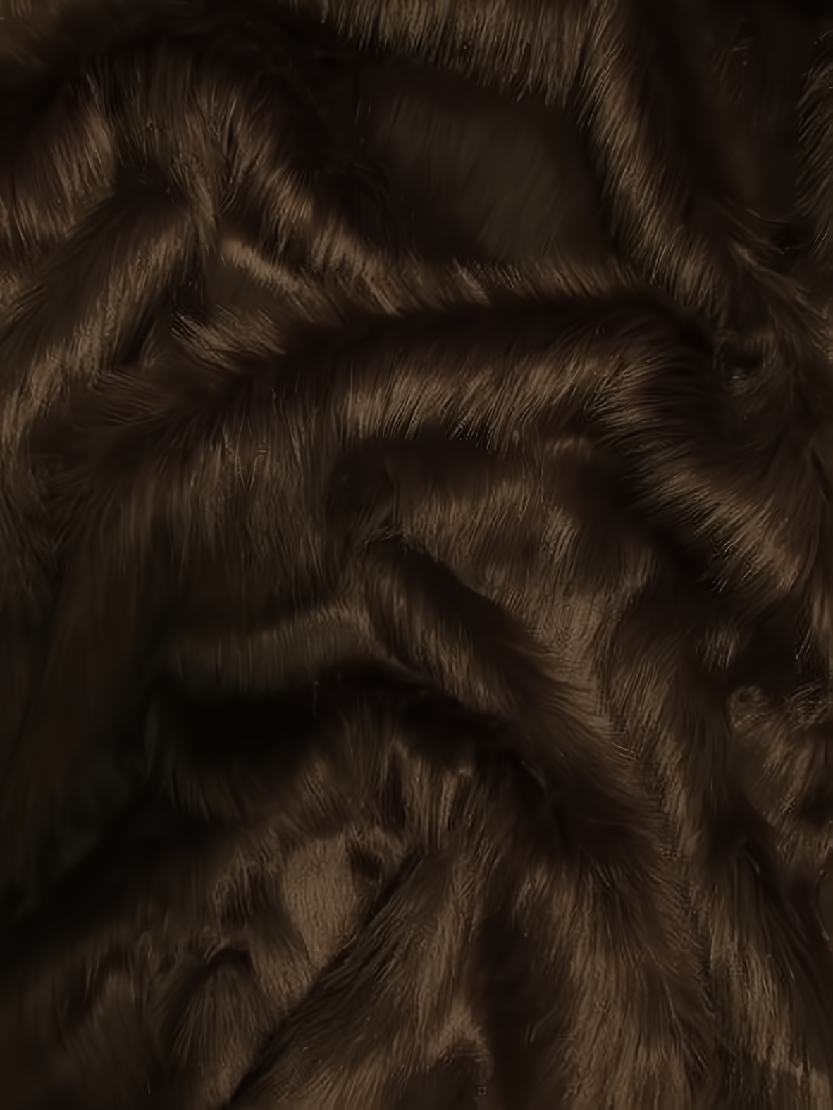 Brown Solid Shaggy Long Pile Faux Fur Fabric / Sold By The Yard (Closeout)