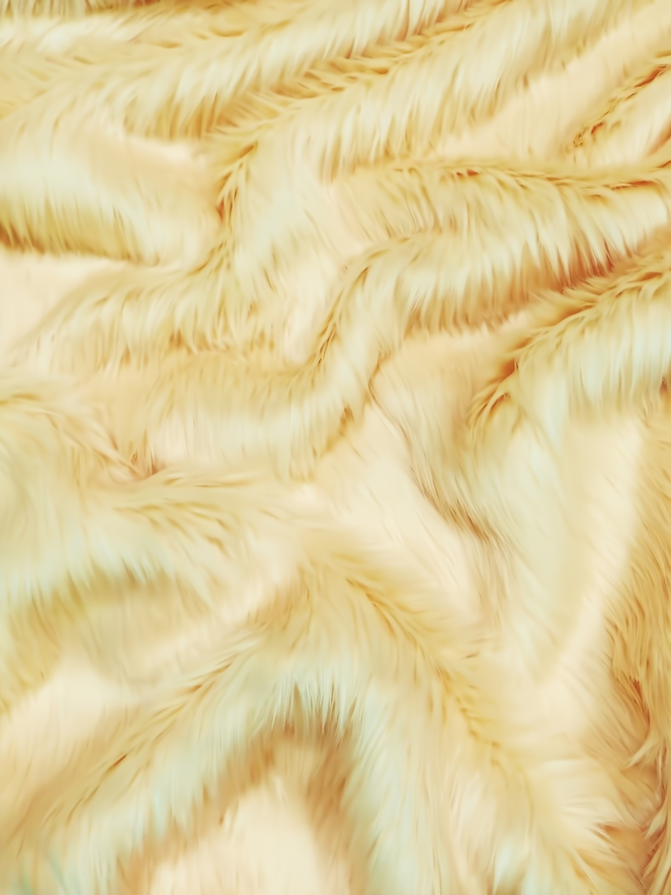 Sherbet Orange Solid Shaggy Long Pile Faux Fur Fabric / Sold By The Yard (Second Quality Goods