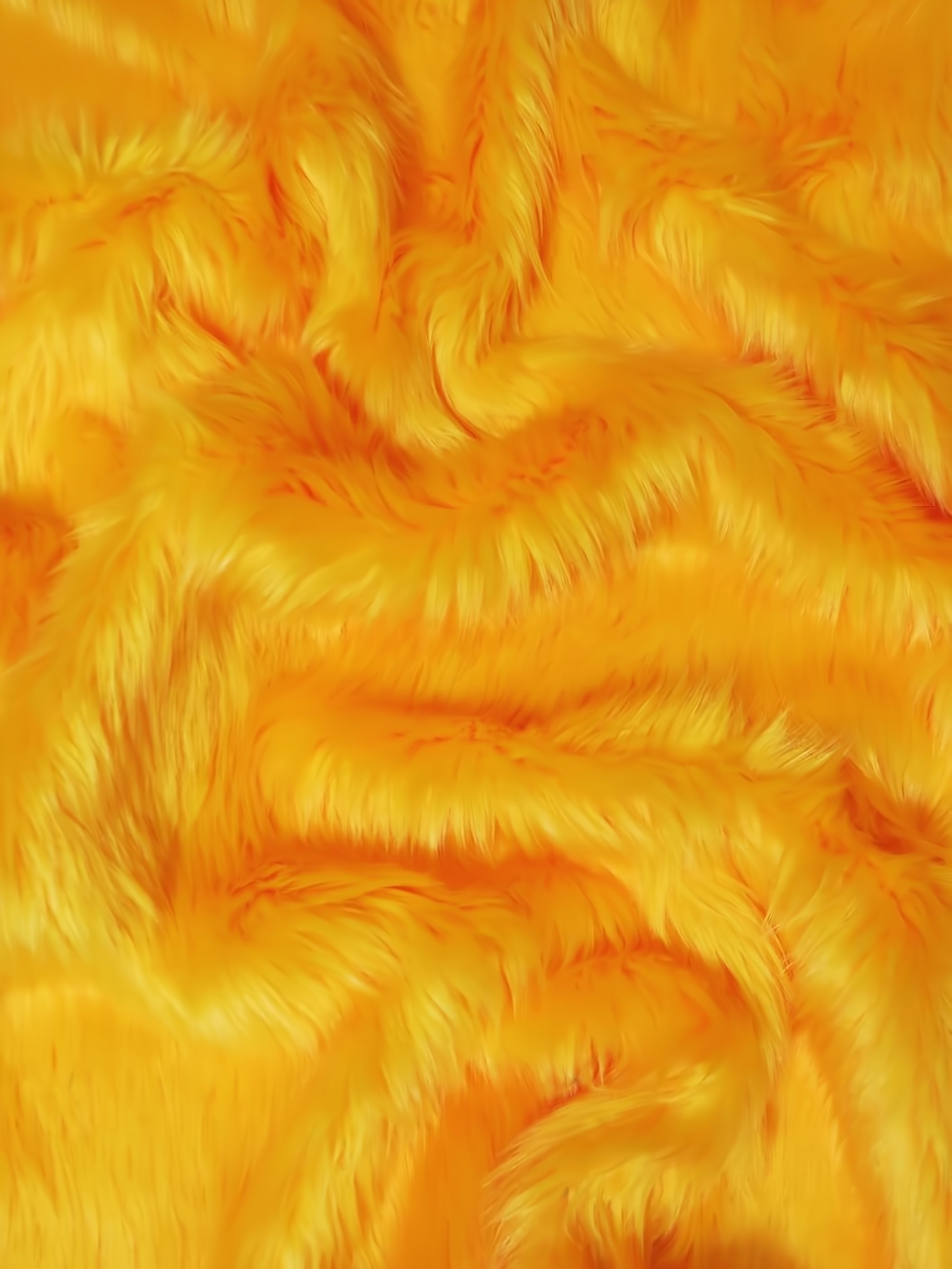 Mango Solid Shaggy Long Pile Faux Fur Fabric / Sold By The Yard (Second Quality Goods)