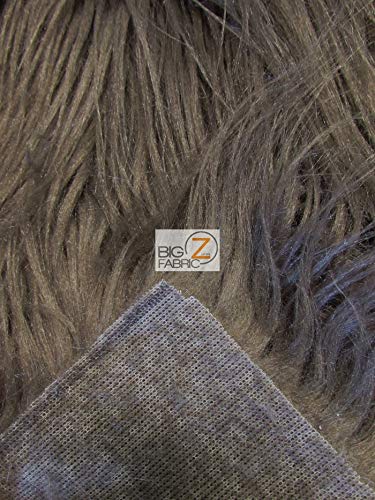 Faux Fake Fur Solid Gorilla Animal Long Pile Fabric / Brown / Ecoshag 15 Yard Bolt-4