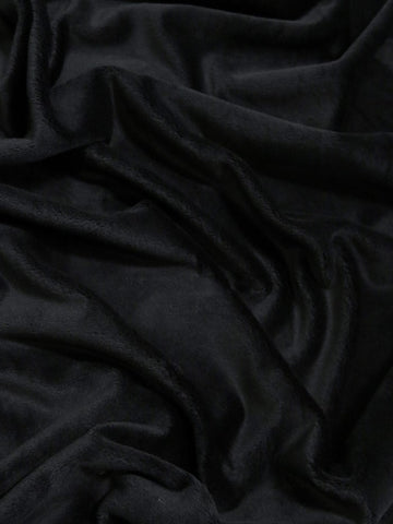 Black Minky Solid Baby Soft Fabric