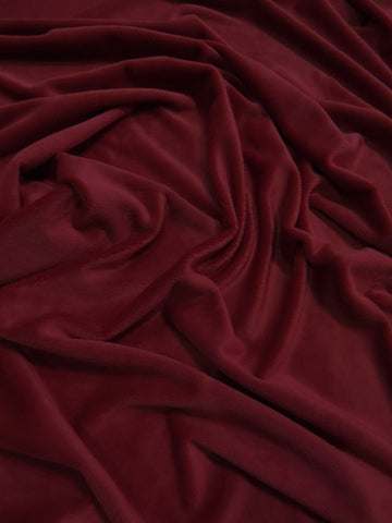 Burgundy Minky Solid Baby Soft Fabric