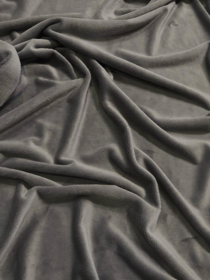 Charcoal Minky Solid Baby Soft Fabric