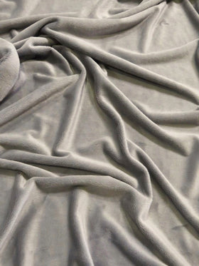 Gray Minky Solid Baby Soft Fabric