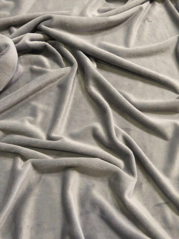 Gray Minky Solid Baby Soft Fabric