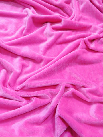 Hot Pink Minky Solid Baby Soft Fabric