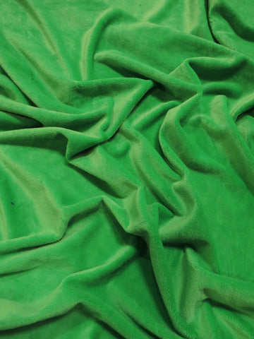 Kelly Green Minky Solid Baby Soft Fabric (Second Quality Goods)