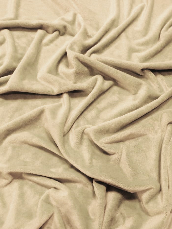 Khaki Minky Solid Baby Soft Fabric