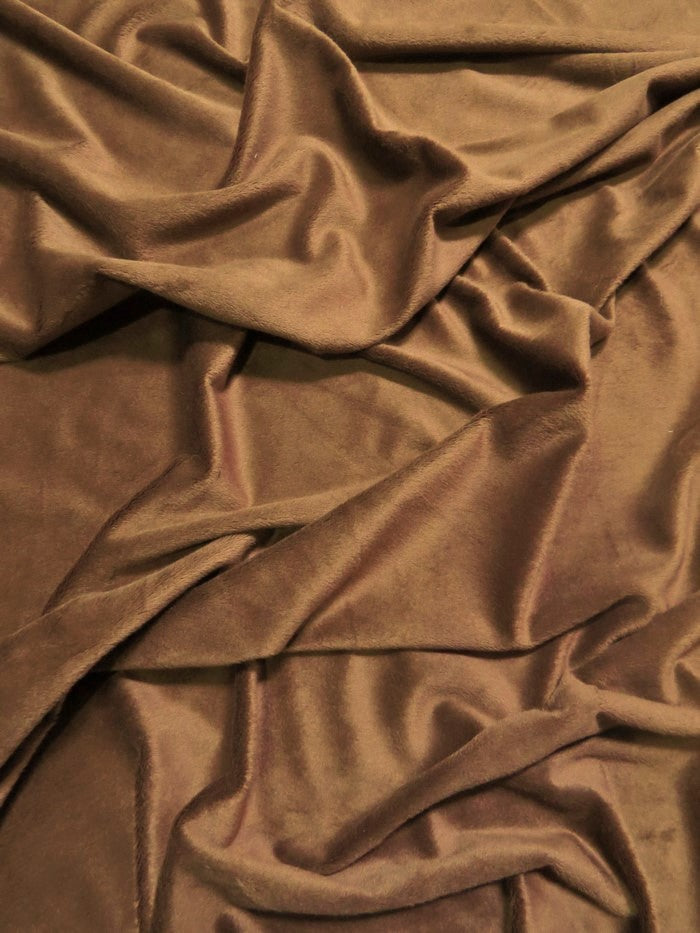 Mocha Minky Solid Baby Soft Fabric