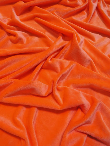Neon Coral Minky Solid Baby Soft Fabric / Sold by the Yard