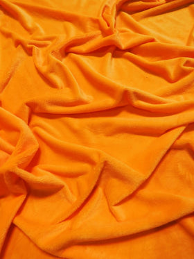 Neon Orange Minky Solid Baby Soft Fabric / Sold by the Yard
