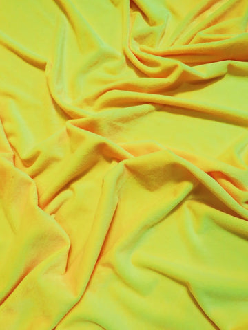 Neon Yellow Minky Solid Baby Soft Fabric / Sold by the Yard (Second Quality Goods)