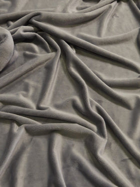 Steel Minky Solid Baby Soft Fabric