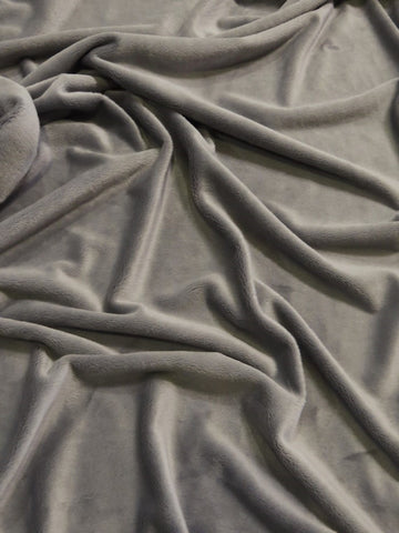 Steel Minky Solid Baby Soft Fabric