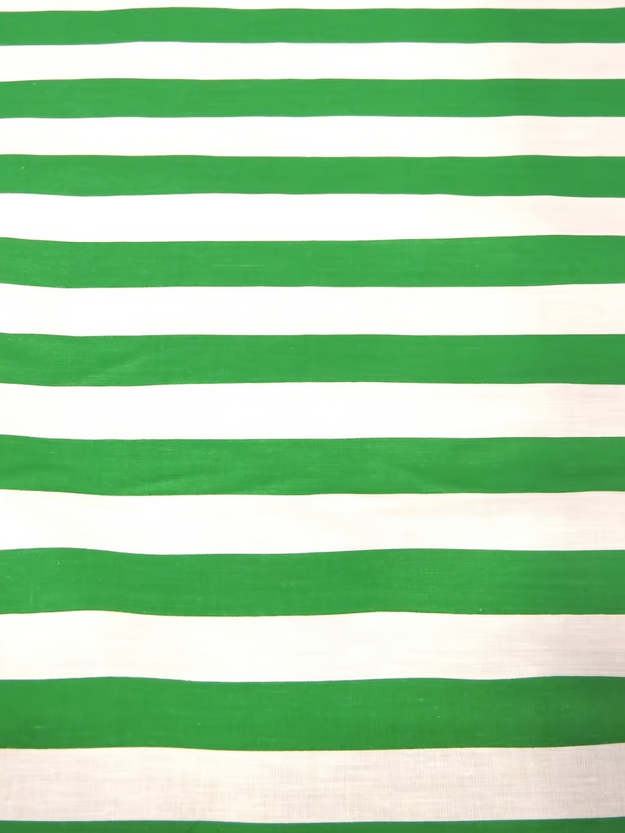 Poly Cotton 1 Inch Stripe Fabric / Kelly Green/White / Sold By The Yard