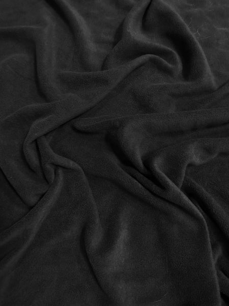 Fleece Fabric Solid Black by the Yard | Big Z Fabric