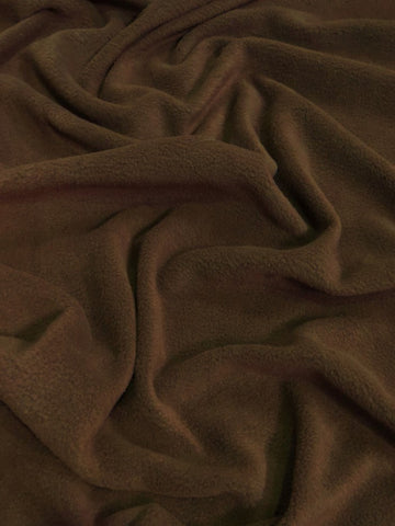 Solid Fleece Fabric / Brown