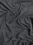 Fleece Fabric Solid / Charcoal / 30 Yard Roll-1