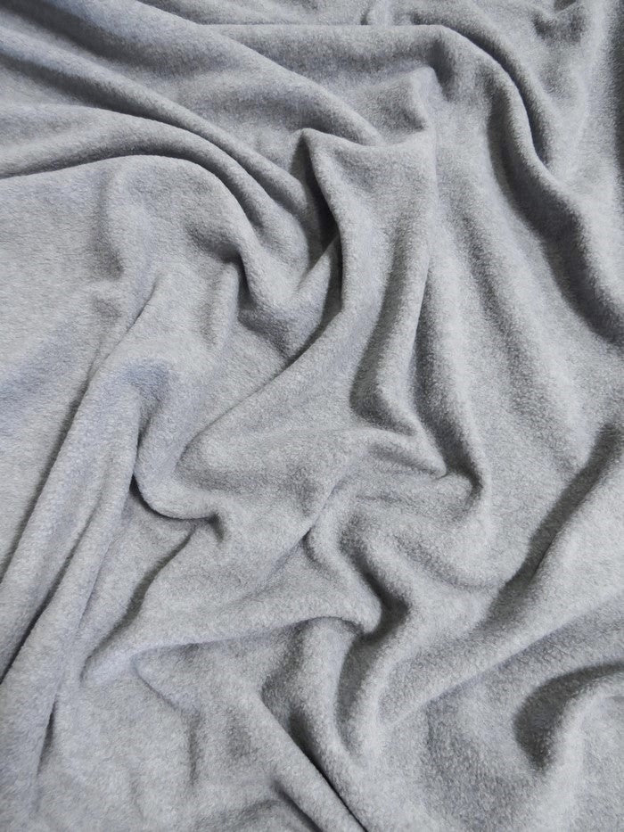 Solid Fleece Fabric / Heather Gray