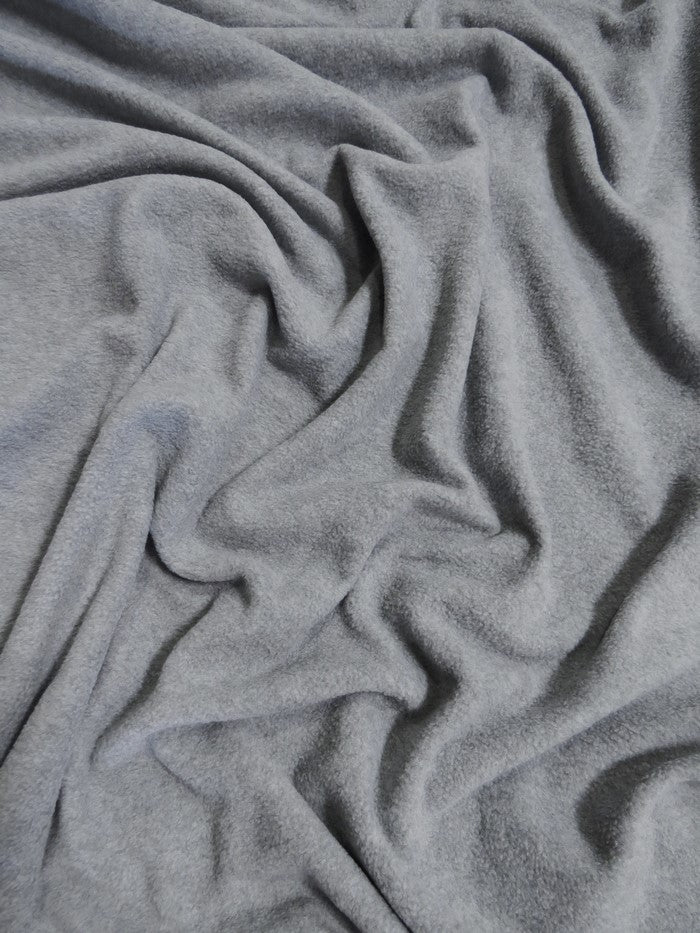 Fleece Fabric Solid / Heather Gray / 30 Yard Roll - 0