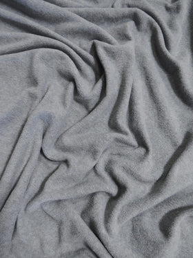 Fleece Fabric Solid / Heather Gray / 30 Yard Roll