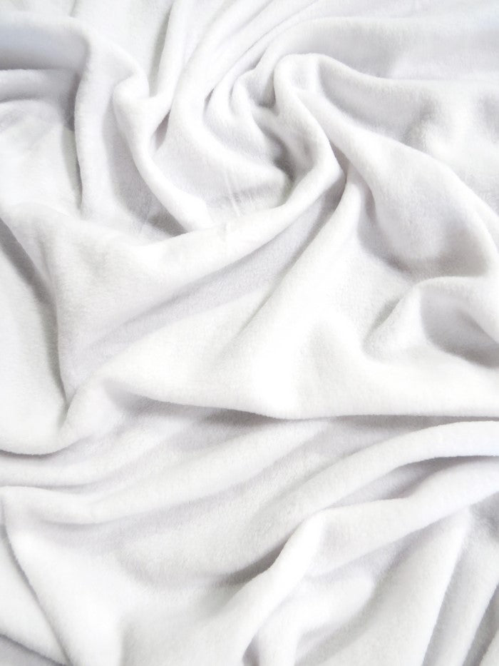 Solid Fleece Fabric / White