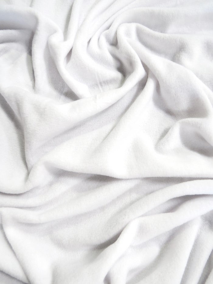 Fleece Fabric Solid / White / 30 Yard Roll