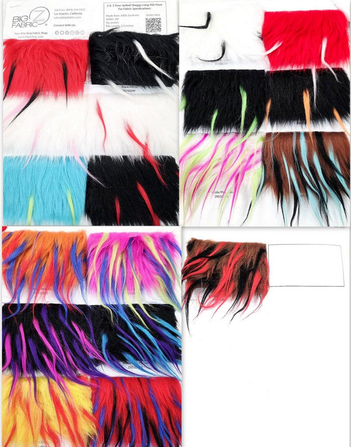 2 TONE 3 TONE SPIKE FUR COLOR CARD
