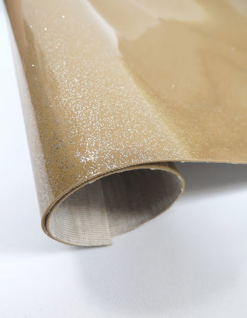 Ultra Sparkle Glitter Upholstery Vinyl Fabric / EXPRESSO / By The Roll - 40 Yards