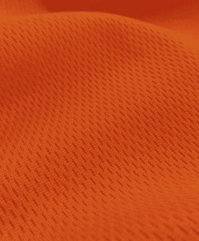 Heavy Sports Mesh Activewear Jersey Fabric / Orange / Sold By The Yard