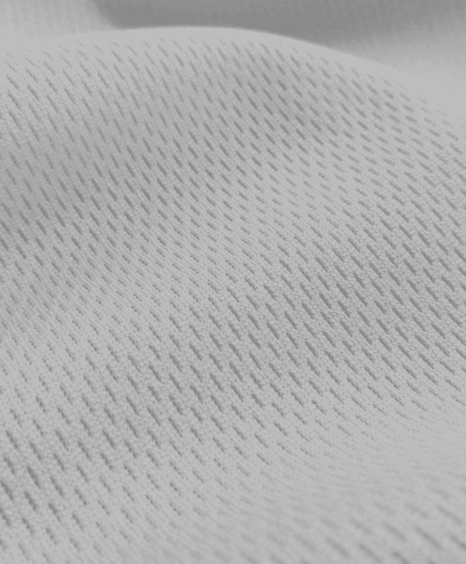 Heavy Sports Mesh Activewear Jersey Fabric / Silver / Sold By The Yard