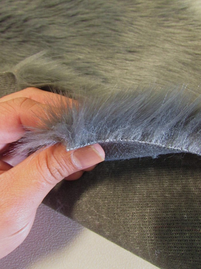 Short Shag Faux Fur Fabric / Gray / EcoShag 15 Yard Bolt